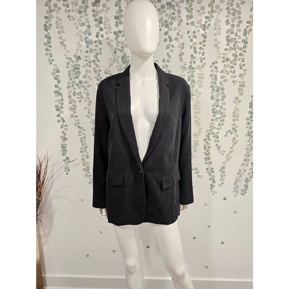 Everlane Oversized Blazer Black Lyocell Size 0 Women’s – Relaxed Minimalist Jack - Picture 3 of 11